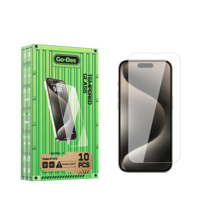 Apple iPhone 15 Plus Go Des Fingerprint Free 9H Oleophobic Bom Glass Screen Protector Colorless