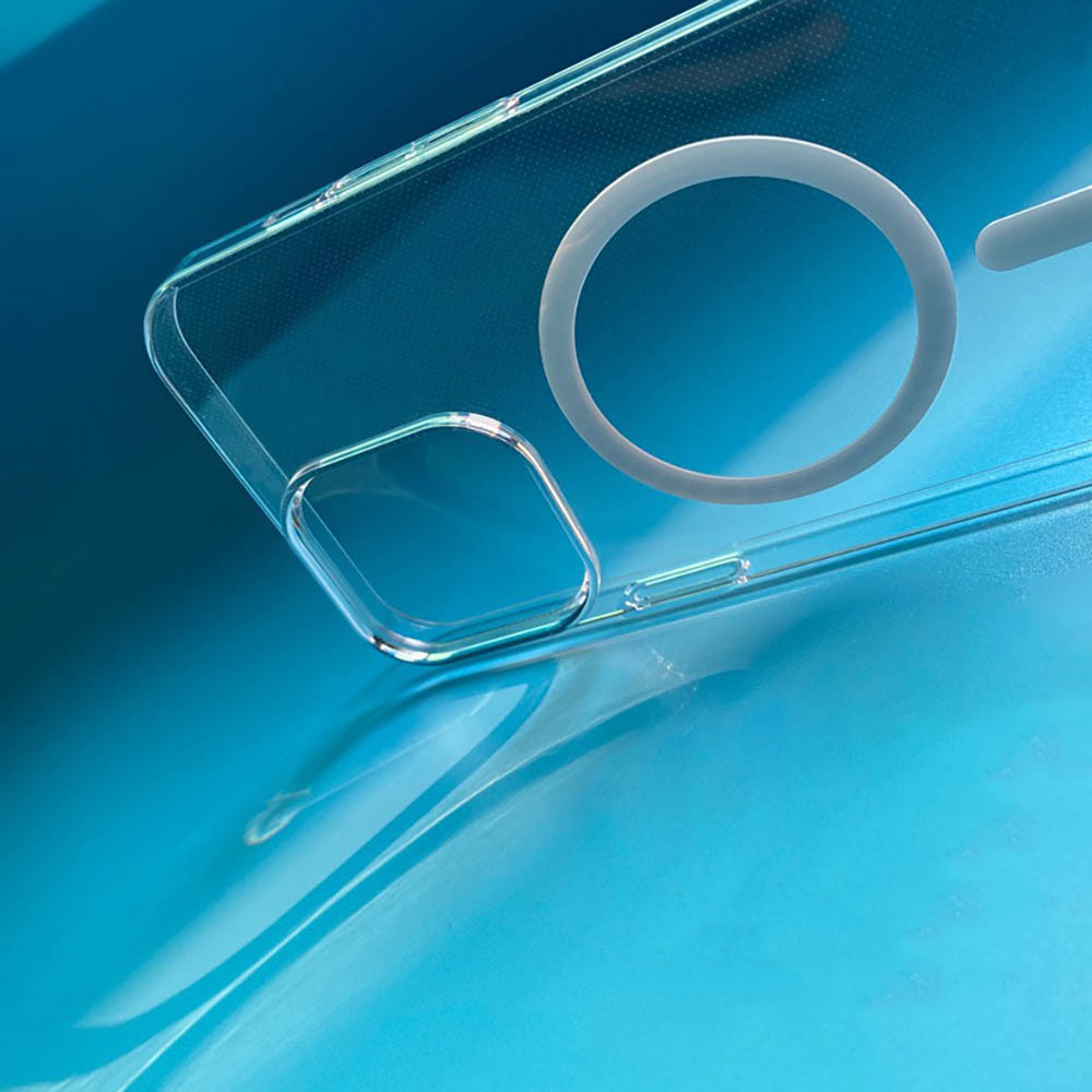 Apple iPhone 15 Plus Kamera Korumalı M-Safe Şarj Özellikli Şeffaf Zore London Sert PC Kapak - 10