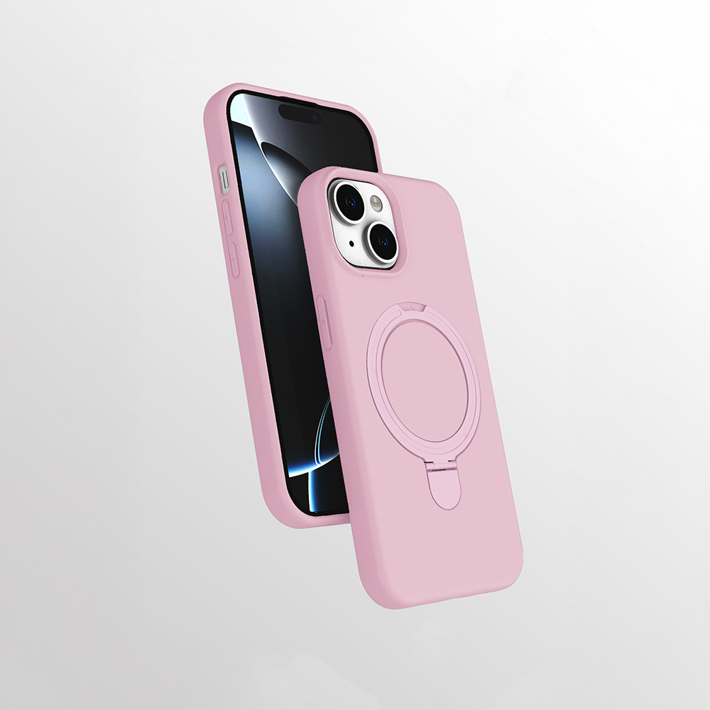 Apple iPhone 15 Plus Kılıf M-safe Şarj Özellikli Standlı Zore Samara Kapak - 1