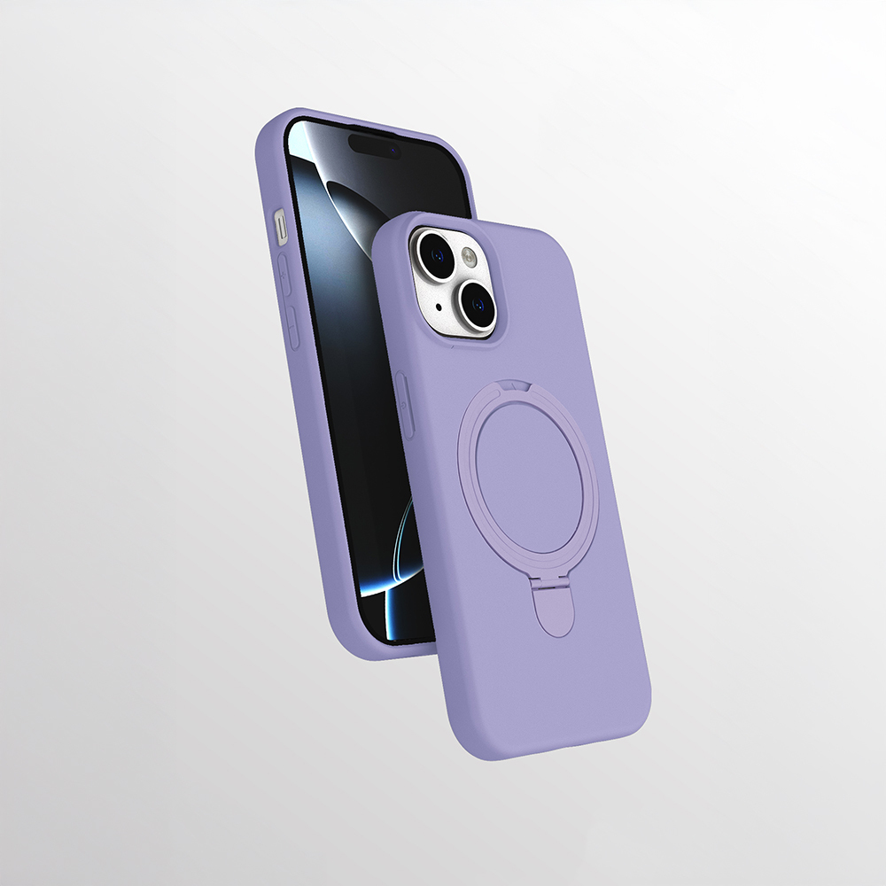 Apple iPhone 15 Plus Kılıf M-safe Şarj Özellikli Standlı Zore Samara Kapak - 3