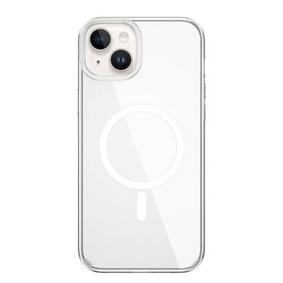 Apple iPhone 15 Plus Kılıf Wiwu BC-022 Magsafe Şarj Özellikli Şeffaf Transparan Kapak Renksiz