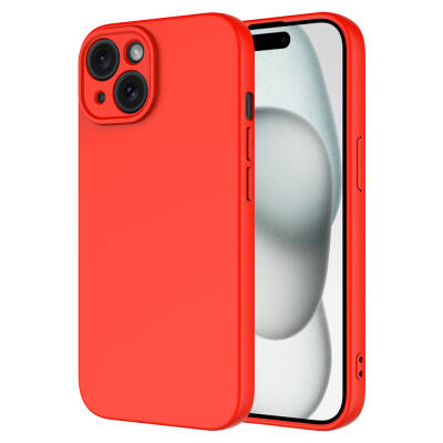 Apple iPhone 15 Plus Kılıf Zore Mara Lansman Kapak Kırmızı