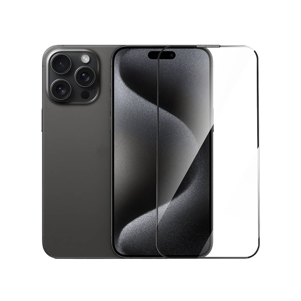 Apple iPhone 15 Plus Wiwu GT-014 Polimer Oleofobik Kaplama Şeffaf Pürüzsüz Temperli Cam Ekran Koruyucu 25'li Paket - 4