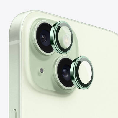 Apple iPhone 15 Plus Wiwu Lens Guard Metal Camera Lens Protector Green