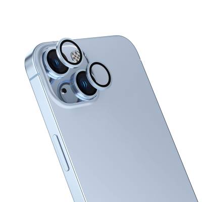 Apple iPhone 15 Plus Zore CL-13 Kamera Lens Koruyucu Baby Blue