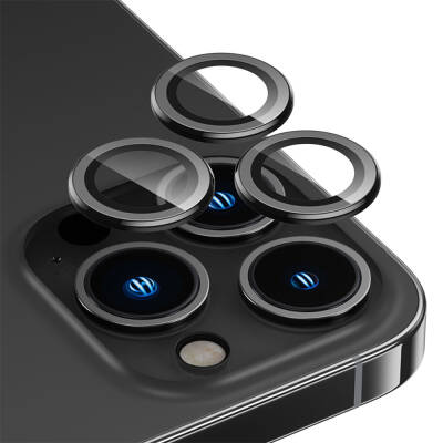 Apple iPhone 15 Pro Benks DR Safir Kamera Lens Koruyucu Siyah