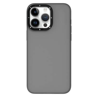 Apple iPhone 15 Pro Case Frosted Matte Design Youngkit Hidden Sand Series Cover Grey