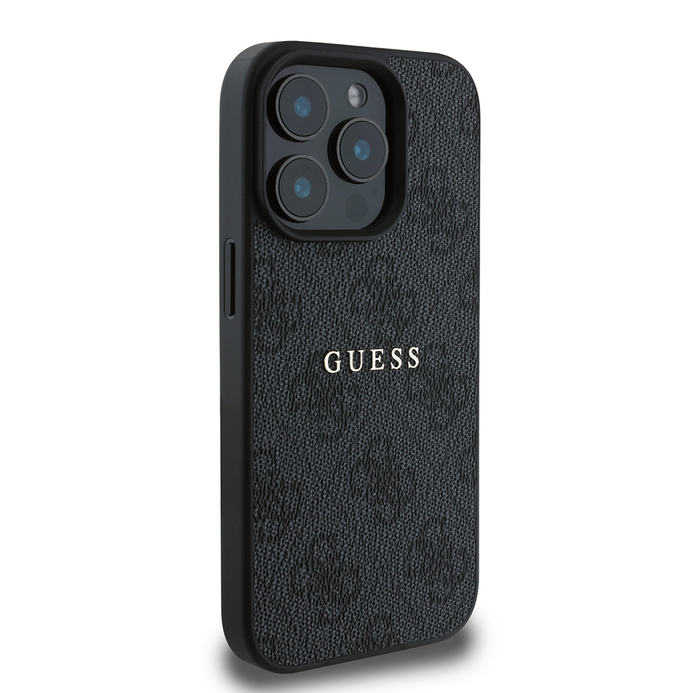 Apple iPhone 15 Pro Case Guess Original Licensed Magsafe Charging Featured 4G Pattern Text Logo Cover - 7