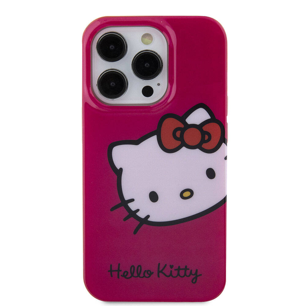 Apple iPhone 15 Pro Case Hello Kitty Original Licensed Text and Iconic Logo Kitty Head Cover - 4