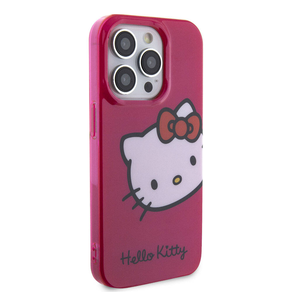 Apple iPhone 15 Pro Case Hello Kitty Original Licensed Text and Iconic Logo Kitty Head Cover - 5