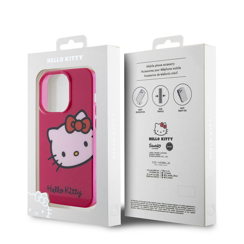 Apple iPhone 15 Pro Case Hello Kitty Original Licensed Text and Iconic Logo Kitty Head Cover - 9