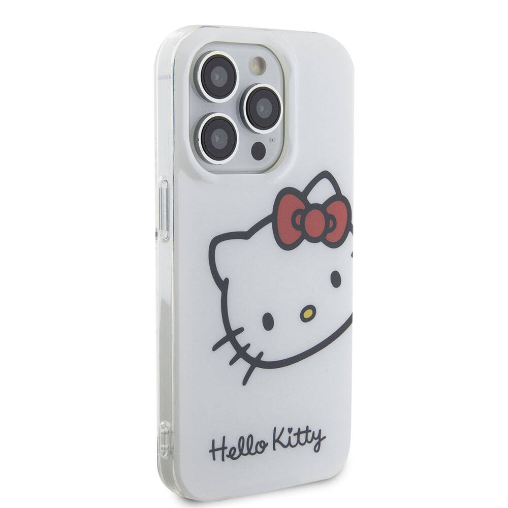 Apple iPhone 15 Pro Case Hello Kitty Original Licensed Text and Iconic Logo Kitty Head Cover - 13