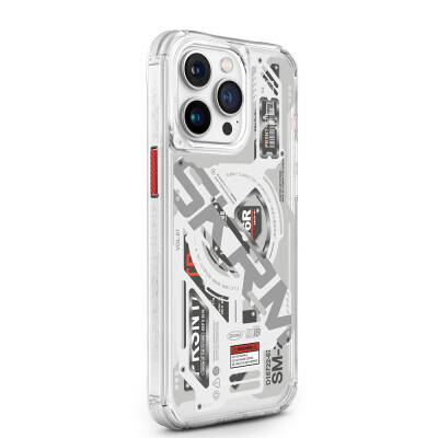 Apple iPhone 15 Pro Case Magsafe Charging Featured Layered Machine Themed SkinArma Ekho Cover Colorless