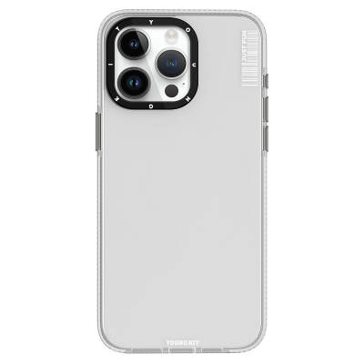 Apple iPhone 15 Pro Case Smooth Flat Back Surface YoungKit Crystal Color Series Cover Colorless