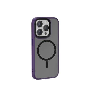 Apple iPhone 15 Pro Case Wiwu FGG-011 Magsafe Charging Featured Camera Protected Cover Purple