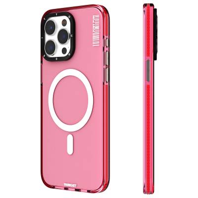 Apple iPhone 15 Pro Case YoungKit Crystal Color Series Cover with Magsafe Charging Feature Pink