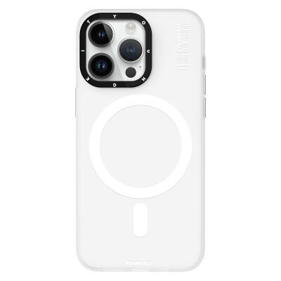 Apple iPhone 15 Pro Case Youngkit Hidden Sand Series Cover with Magsafe Charging Feature White