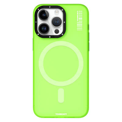 Apple iPhone 15 Pro Case Youngkit Hidden Sand Series Cover with Magsafe Charging Feature Green