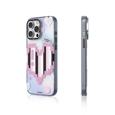 Apple iPhone 15 Pro Case Youngkit Love Series Cover with Magsafe Charging Feature Pink