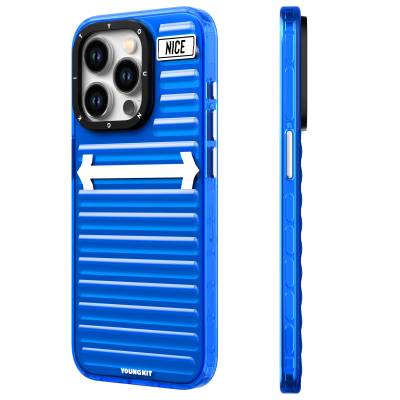 Apple iPhone 15 Pro Case YoungKit Luggage FireFly Series Cover Blue