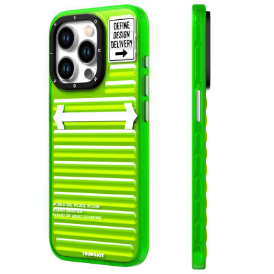 Apple iPhone 15 Pro Case YoungKit Luggage FireFly Series Cover Green