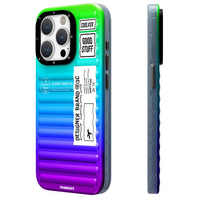 Apple iPhone 15 Pro Case YoungKit The Secret Color Series Cover Blue