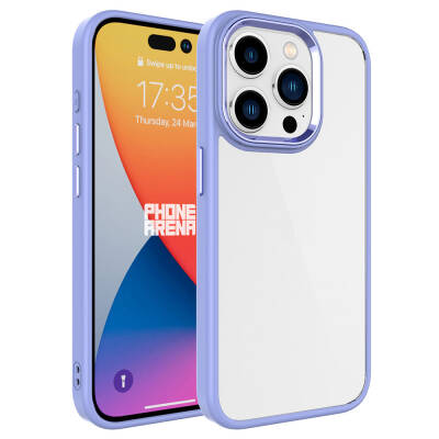 Apple iPhone 15 Pro Case Zore Chrome Cover Lila