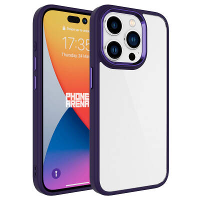 Apple iPhone 15 Pro Case Zore Chrome Cover Derin Mor