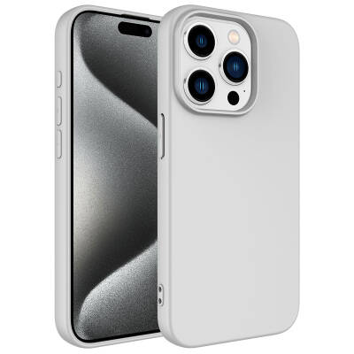 Apple iPhone 15 Pro Case Zore LSR Launch Cover Grey