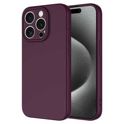 Apple iPhone 15 Pro Case Zore Mara Launch Cover Koyu Mor