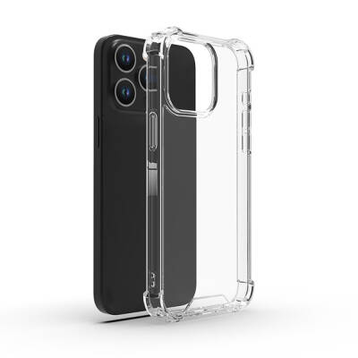 Apple iPhone 15 Pro Case Zore Nitro Anti Shock Silicone Colorless