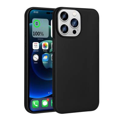 Apple iPhone 15 Pro Case Zore Premier Silicone Cover Black