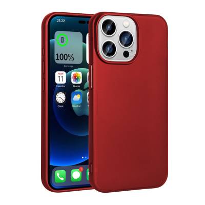 Apple iPhone 15 Pro Case Zore Premier Silicone Cover Red