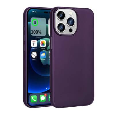 Apple iPhone 15 Pro Case Zore Premier Silicone Cover Derin Mor