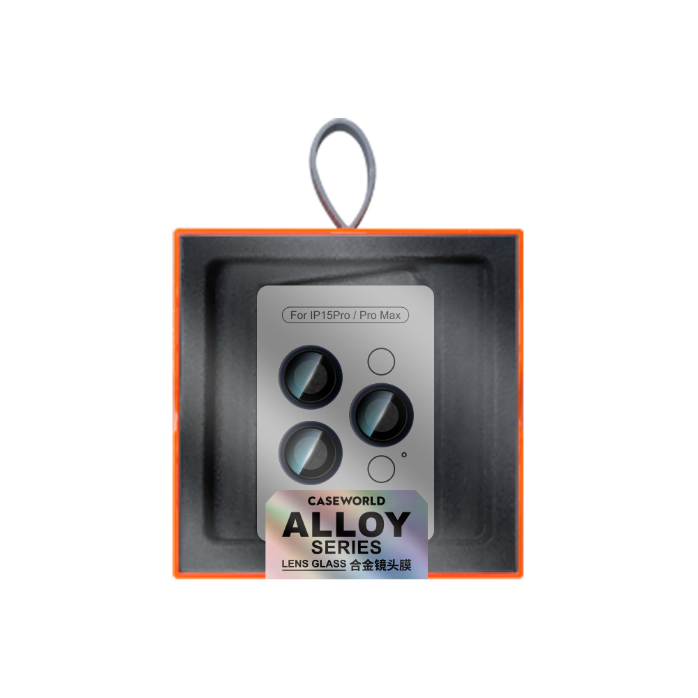 Apple iPhone 15 Pro CaseWorld Alloy Series Oleophobic Anti-Reflective Camera Lens Protector - 9