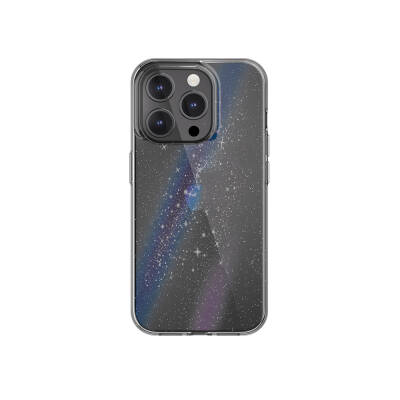 Apple iPhone 15 Pro Kılıf Çift Katmanlı IMD Baskılı Bumper Lisanslı Switcheasy Cosmos Nebula Kapak Renksiz
