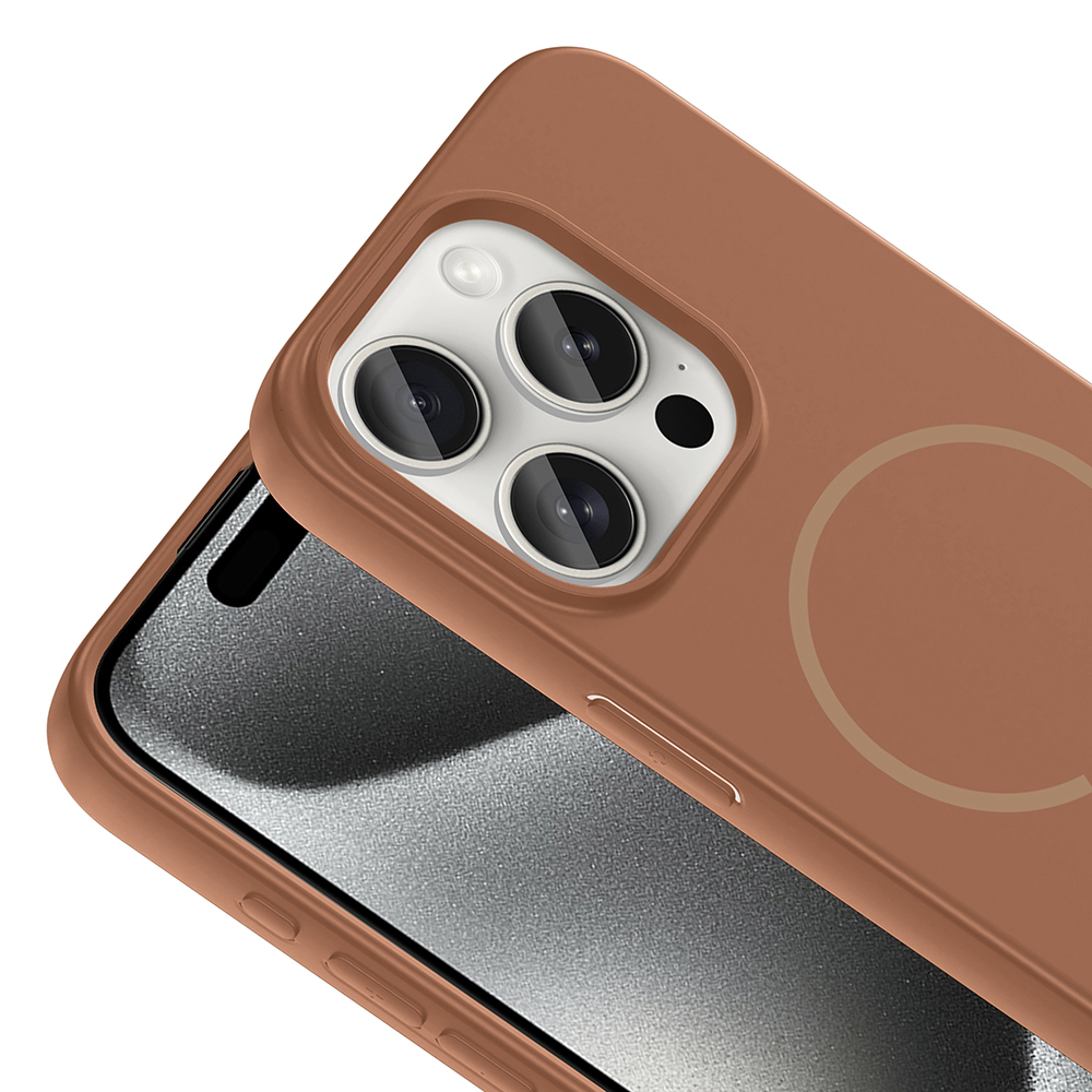 Apple iPhone 15 Pro Kılıf M-safe Şarj Özellikli Zore Meta Kapak - 17