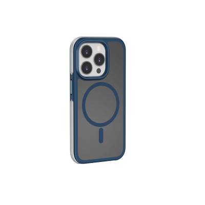 Apple iPhone 15 Pro Kılıf Wiwu ZKK-012 Magsafe Şarj Özellikli Air Cushion Kapak Mavi