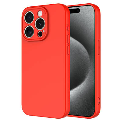 Apple iPhone 15 Pro Kılıf Zore Mara Lansman Kapak Kırmızı