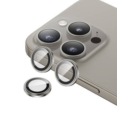 Apple iPhone 15 Pro ​Max Benks King Kong Corning Kamera Lens Koruyucu Titanyum