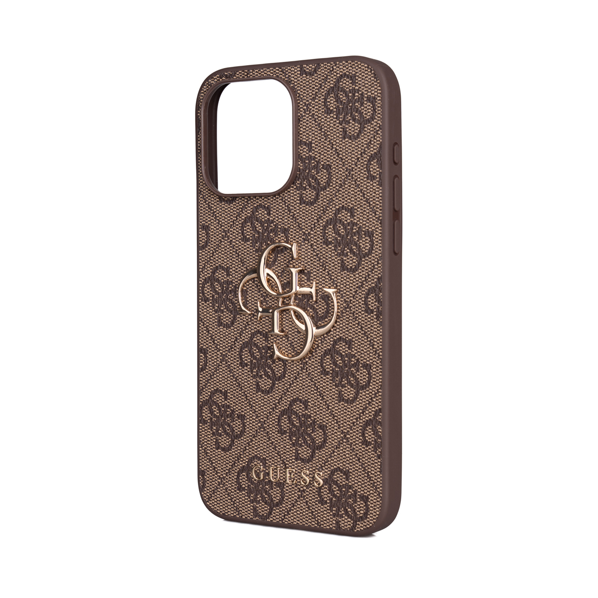 Apple iPhone 15 Pro Max Case Guess Original Licensed PU Leather 4G Large Metal Logo Crossbody Strap Cover - 6