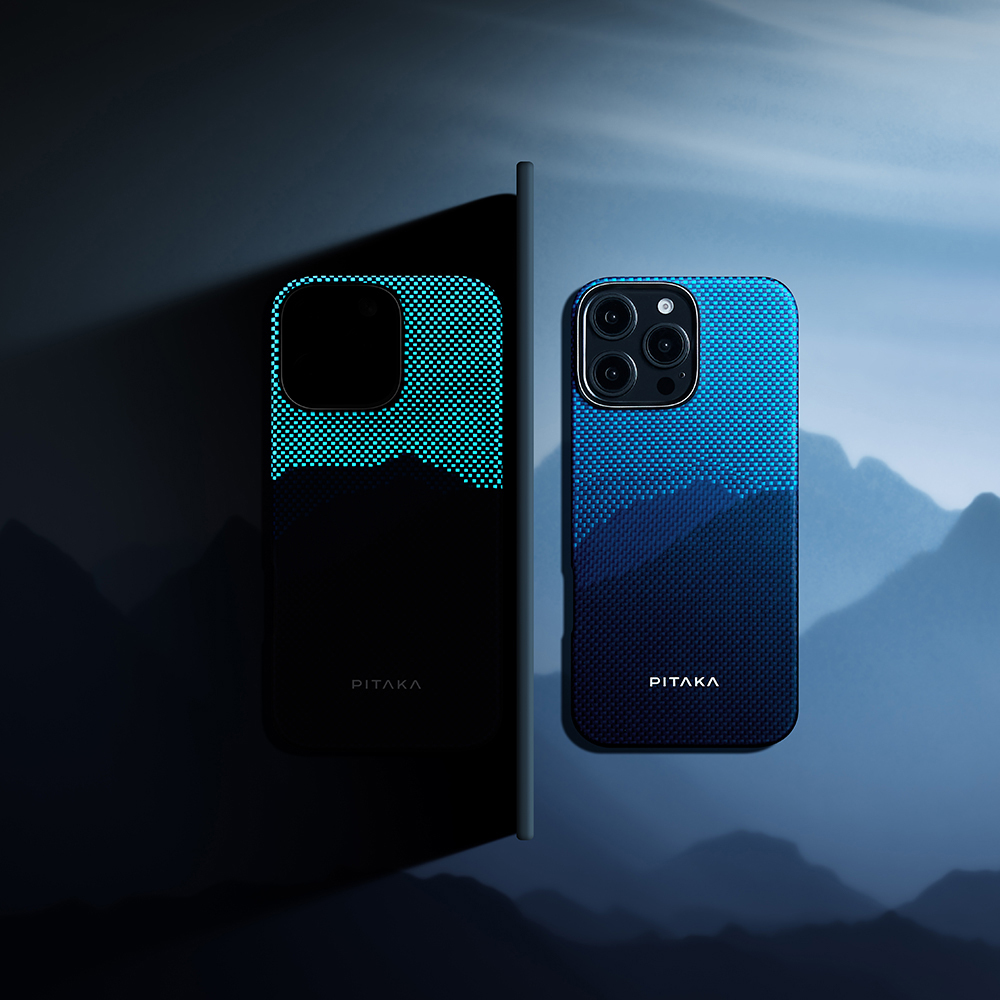 Apple iPhone 15 Pro Max Case M-safe Charging Feature Lumintex Technology Phosphorescent Feature Aramid Fiber Pitaka Tactile Woven Starpeak Series Over The Horizon Cover - 6