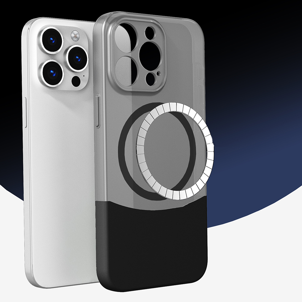 Apple iPhone 15 Pro Max Case M-Safe Charging Feature Magnetic Zore Double Cover - 6