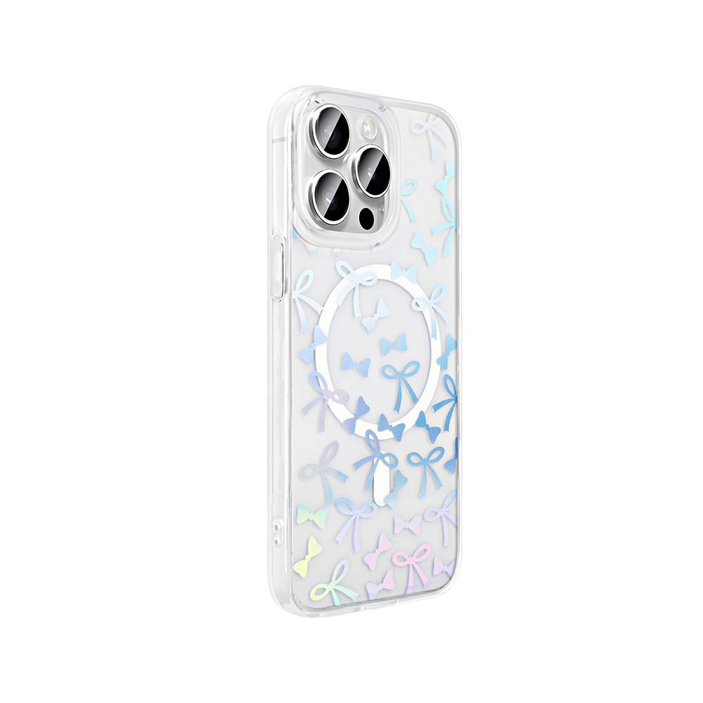 Apple iPhone 15 Pro Max Case M-Safe Charging Transparent Zore Folk Hard Cover - 11