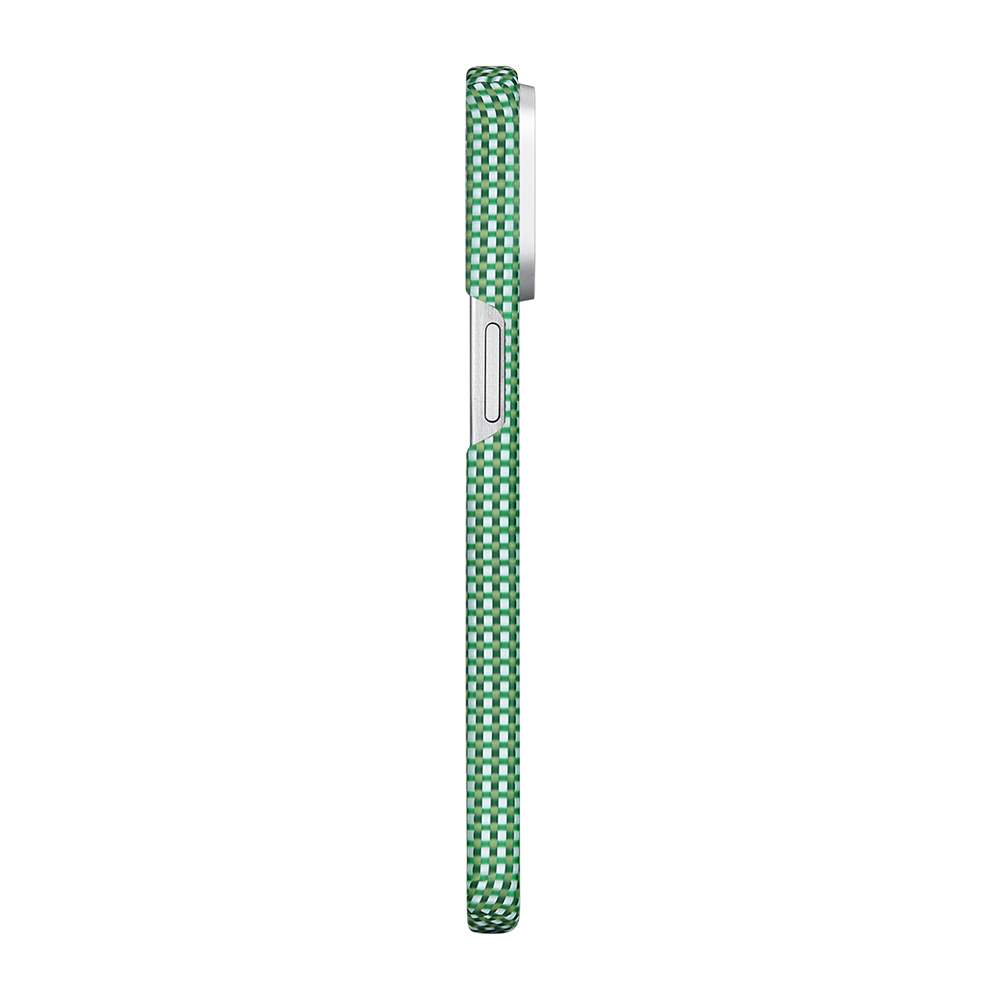 Apple iPhone 15 Pro Max Case Magsafe Charging Feature Aramid Fiber Pitaka Ultra-Slim Classic Series Forest Green Cover - 3