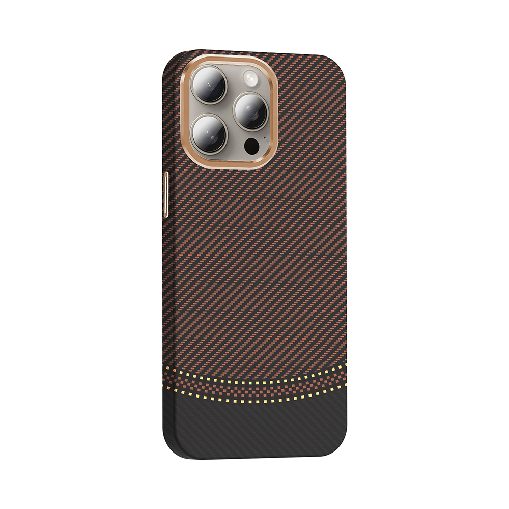 Apple iPhone 15 Pro Max Case Magsafe Charging Feature Carbon Fiber Look Zore Gros Cover - 16