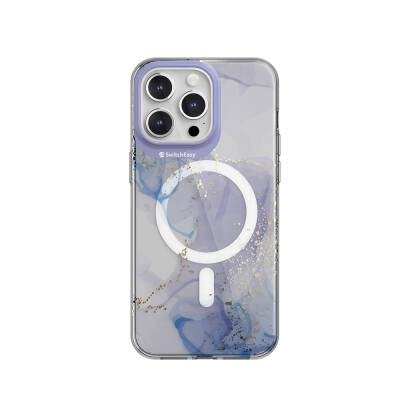 Apple iPhone 15 Pro Max Case Magsafe Charging Feature Double IMD Printed Licensed Switcheasy Artist-M Veil Cover Purple