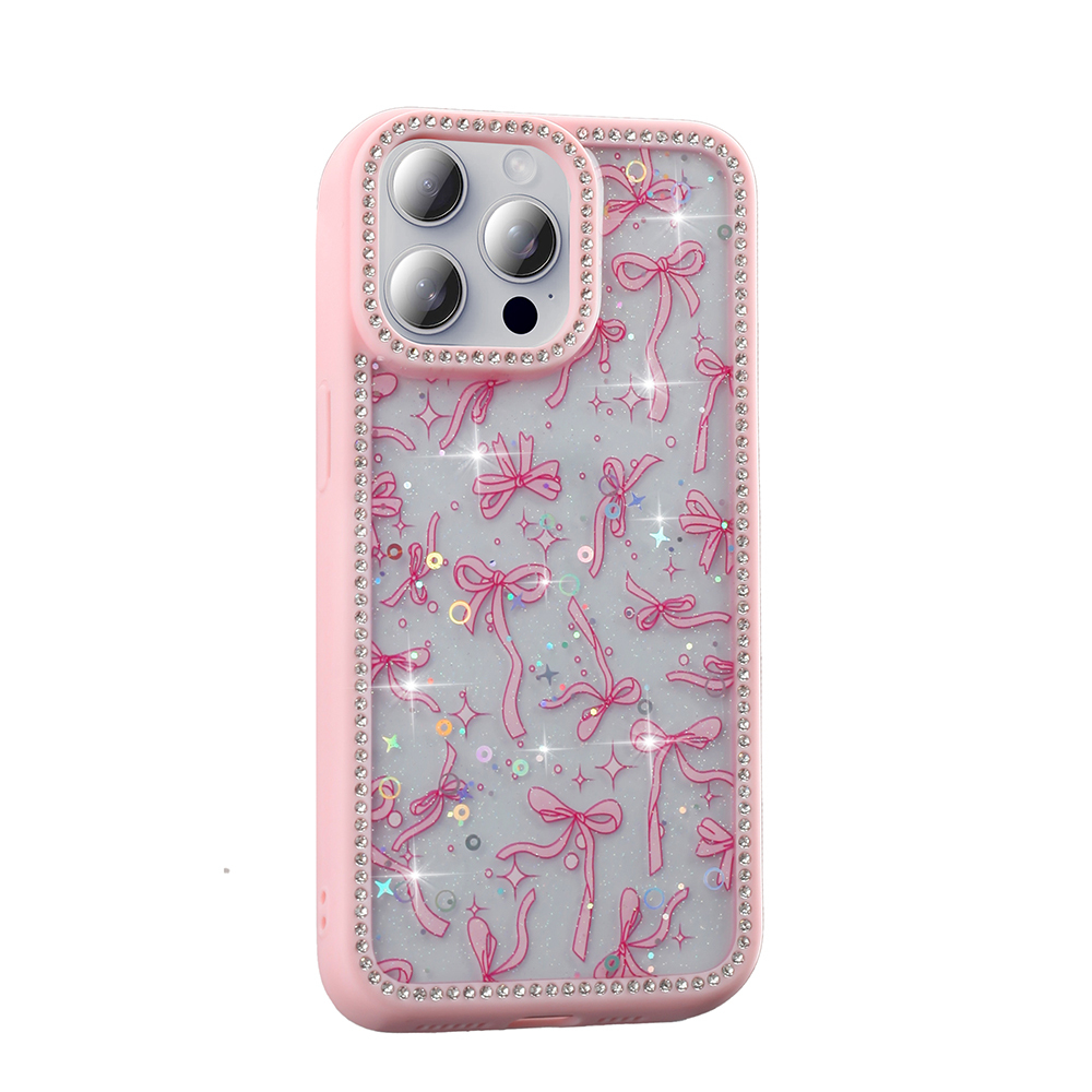 Apple iPhone 15 Pro Max Case Stone and Glitter Design Zore Azra Cover - 7