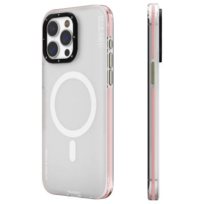 Apple iPhone 15 Pro Max Case Youngkit Jiansha Series Cover with Magsafe Charging Feature Pink