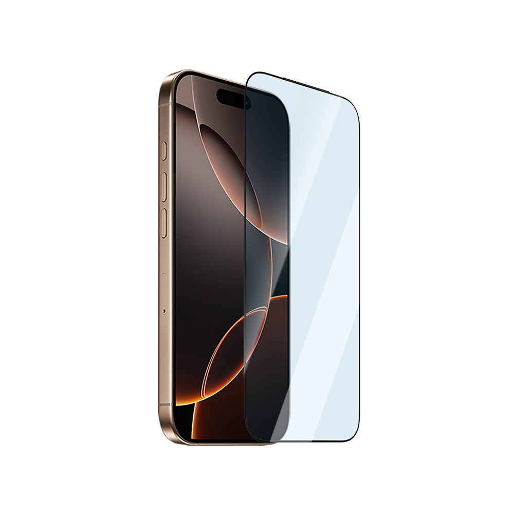 Apple iPhone 15 Pro Max CaseWorld Applicator Serisi 2.5D Eyesafe Mavi Işık Teknolojili 0.33mm Temperli Cam Ekran Koruyucu + Uygulama Aparatı - 4